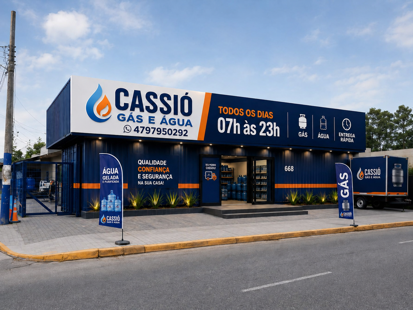 Operação logística da Cássio Gás e Água
